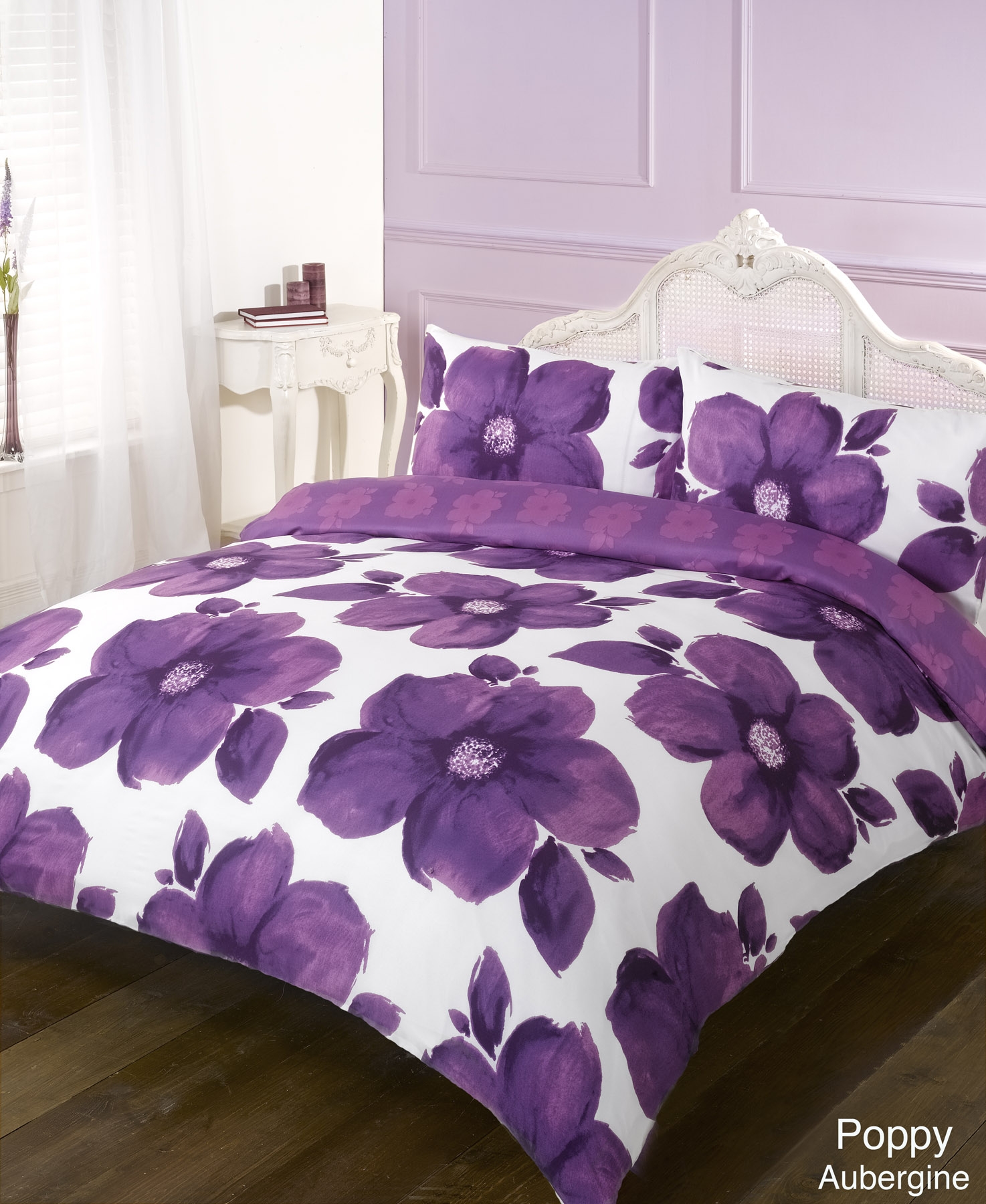 Duvet Quilt Cover Bedding Set Purple Single Double King Kingsize Super King